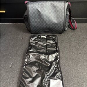 Gucci Gray and Black Baby Bag